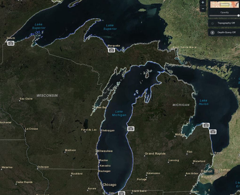 NOAA’s Lake Level Viewer of the Great Lakes