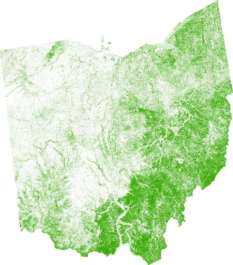EarthDefine Maps High Resolution Tree Cover for Ohio and Pennsylvania