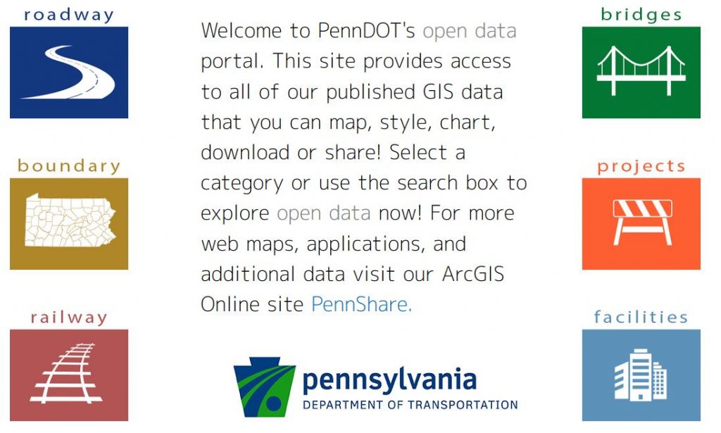 PennDOT's open data portal