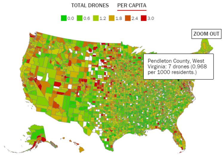 mapping drones per capita
