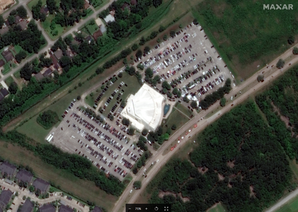 Satellite Imagery: George Floyd Funeral Service - Houston, TX