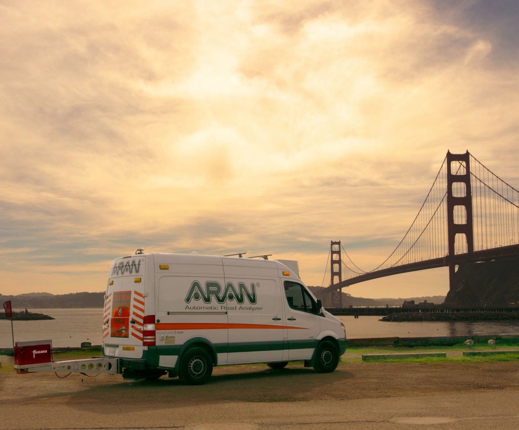 Fugro’s Automatic Road Analyzer (ARAN) on location in San Francisco, California