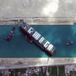 March 28 Update – @Maxar WorldView-3 satellite shows close up of excavation around EVER GIVEN ship and dredging ops